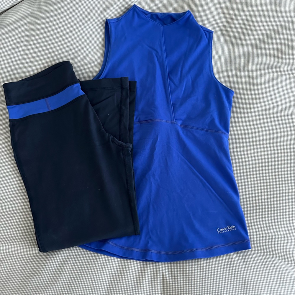 Calvin Klein Performance Yoga 2 Piece Set! Size XS